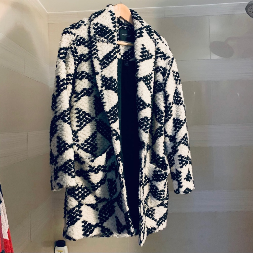 Madison Scotch Geo cocoon coat